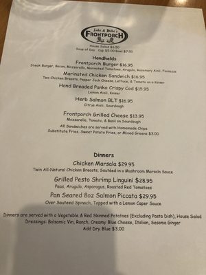 Menu photo 3 Luke & Mike's Frontporch Aspinwall, PA