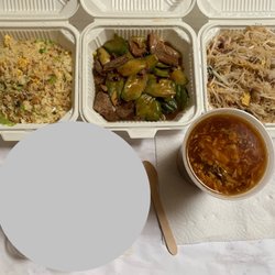 Gourmet Village - Salted fish & chicken fried rice, bitter melon w/ beef (usually with spareribs), 3 meat rice noodles (not on menu), hot & sour soup.