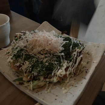Ippuku - Scallion Pancake.  Tasty, different, and tons of texture in each mouthful - Bars Near Me - Berkeley, California