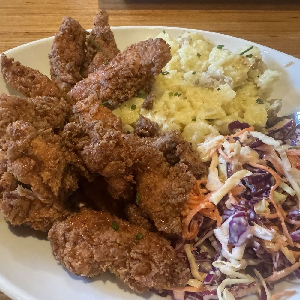 Ausiello’s Homeslice - Hot honey fried chicken, chunky mashed potatoes, cole slaw - Pizza Near Me - Santa Rosa, California Ausiello’s Homeslice - Hot honey fried chicken, chunky mashed potatoes, cole slaw - Pizza Near Me - Santa Rosa, California