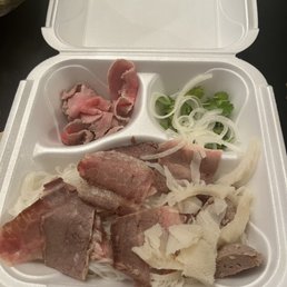 Pho with beef brisket and everything Pho with beef brisket and everything