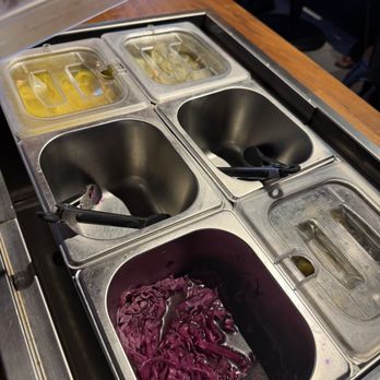 RIBBRO BBQ - Self Serve Condiments (purple slaw, jalapeños, banana peppers, pickles) - Barbeque Near Me - Long Beach, California