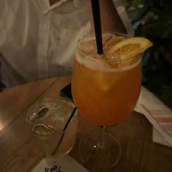 Serafina - 7 sage 7 (left) and sunset spritz (right) - Italian Near Me - San Juan, Puerto Rico Serafina - 7 sage 7 (left) and sunset spritz (right) - Italian Near Me - San Juan, Puerto Rico