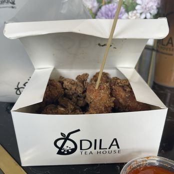 Dila Tea House - Spicy basil fried chicken - Bubble Tea Near Me - Stockton, California