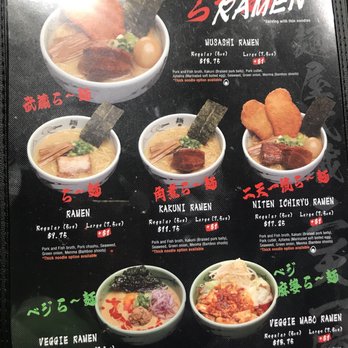 Menya Muso - Menu - Ramen Near Me - Seattle, Washington