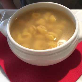 Ristorante L'incontro - Meat tortellini soup. Their specialty - Italian Near Me - Modena, Missouri