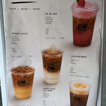 On Lab - drink menu - Coffee & Tea Near Me - New York, New York On Lab - drink menu - Coffee & Tea Near Me - New York, New York