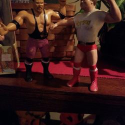 Rebel Toys - Purple Pie Man, Jim "The Anvil" Neidhart, & Rowdy Roddy Piper figures we picked up at Rebel Toys.