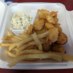 Captain D's - 4 lobster bites, 4 shrimp and 1 regular fish plate. (Seasonal I think?)