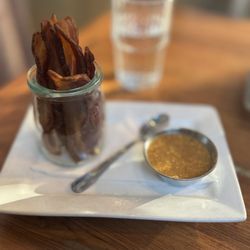 Leon's Full Service - Bacon in a glass w/ peanut butter sauce