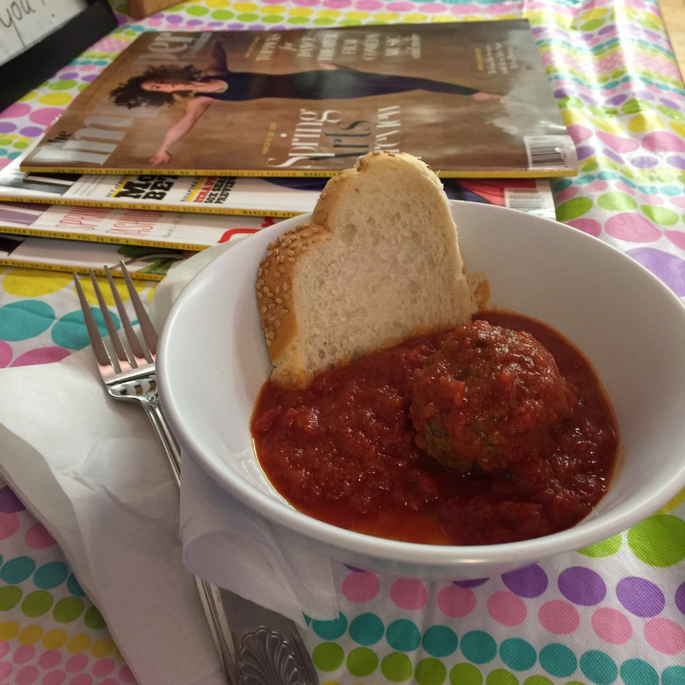 Victor's Italian Restaurant - Appetizer meatball while I was waiting. YUM Actual appetizer order comes with two meatballs and lots of bread for the sauce. - Italian Near Me - Saugus, Massachusetts Victor's Italian Restaurant - Appetizer meatball while I was waiting. YUM Actual appetizer order comes with two meatballs and lots of bread for the sauce. - Italian Near Me - Saugus, Massachusetts