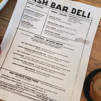 Fish Bar Deli - Menu,  Oct 2021 - Seafood Markets Near Me - Kapaa, Hawaii