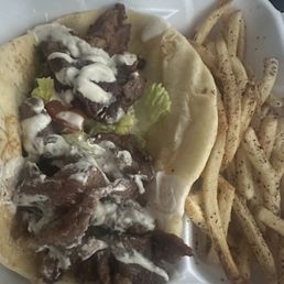 Beef gyro sandwich Beef gyro sandwich