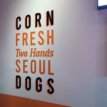 Two Hands Korean Corn Dogs - Nice design on the wall - Korean Near Me - Clovis, California Two Hands Korean Corn Dogs - Nice design on the wall - Korean Near Me - Clovis, California