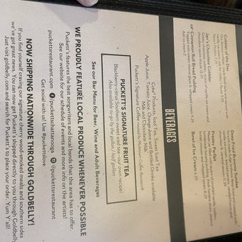 Puckett's Restaurant - Menu - Southern Near Me - Chattanooga, Tennessee Puckett's Restaurant - Menu - Southern Near Me - Chattanooga, Tennessee