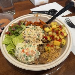 Chicken bowl, with basically everything