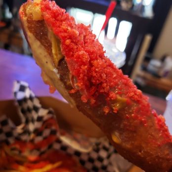 Lemon Beaters - Cheese and Hot Cheetos corn dog - New American Near Me - El Paso, Texas