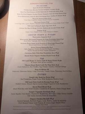 Menu photo 1 Joseph's Culinary Pub Santa Fe, NM Menu photo 1 Joseph's Culinary Pub Santa Fe, NM