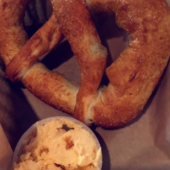 The Malted Barley - Jalapeño and Cheddar Pretzel with Apricot Butter - delicious! - Pretzels Near Me - Providence, Rhode Island
