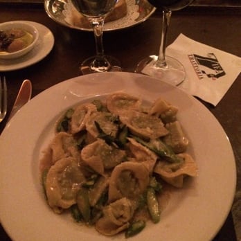 Le Zie - Tortelli with toasted sage brown butter and asparagus - Lounges Near Me - New York, New York Le Zie - Tortelli with toasted sage brown butter and asparagus - Lounges Near Me - New York, New York
