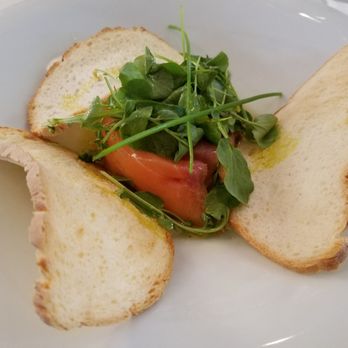 Public - smoked salmon with lobster mousse - Modern European Near Me - Madrid, M Public - smoked salmon with lobster mousse - Modern European Near Me - Madrid, M