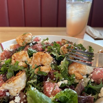 Silver Diner - Another excellent choice: Summer watermelon and shrimp salad with hibiscus lemonade. - Diners Near Me - Alexandria, Virginia