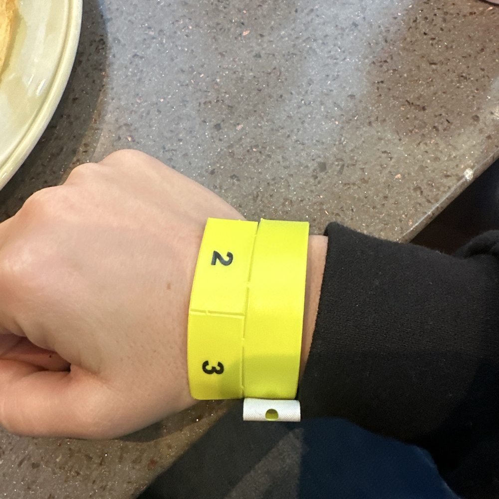 Three drink wrist band is a bullshit rule. Three drink wrist band is a bullshit rule.