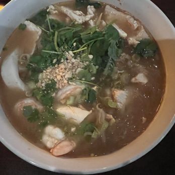 Thai Juan On - Glass noodles with chicken and seafood in tom yum soup - Thai Near Me - San Juan Capistrano, California