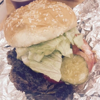 Five Guys - All the way little burger w/jalapeño ... (Too large and ate half) - Burgers Near Me - Magnolia, Texas