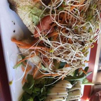 The Egg Bistro - Avocado toast. Baguettes with avo, goat cheese and lemon juice with cucumbers, carrots, sprouts and tomatoes. Side of boiled eggs - Breakfast & Brunch Near Me - Chesapeake, Virginia