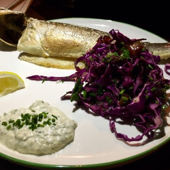 Dante - Whole branzino, cabbage, yogurt sauce - Cocktail Bars Near Me - New York, New York