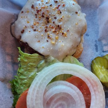 Fred's - Garlic Swiss burger with works - Burgers Near Me - Burlington, Wisconsin
