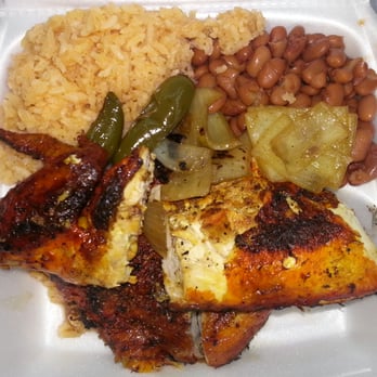 Al Pollo Restaurant - Half chicken,rice,beans,grilled onions/serranos also comes with corn tortillas and salsa. Everything was seasoned well & so good - Chicken Shop Near Me - Compton, California Al Pollo Restaurant - Half chicken,rice,beans,grilled onions/serranos also comes with corn tortillas and salsa. Everything was seasoned well & so good - Chicken Shop Near Me - Compton, California