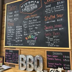 Wingman Brothers Smoke House - 8/2024 menu
