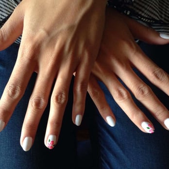 Nail Trix II - My gel nails with flower accent on ring fingers. Last such a long time! - Nail Salons Near Me - Tucson, Arizona Nail Trix II - My gel nails with flower accent on ring fingers. Last such a long time! - Nail Salons Near Me - Tucson, Arizona