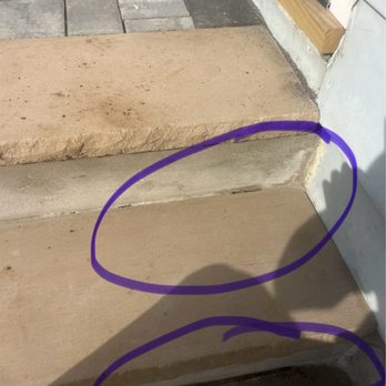Cannon Driveway & Patios - Gaps in the steps he did and I can't get him back to fix it. - Masonry/Concrete Near Me Cannon Driveway & Patios - Gaps in the steps he did and I can't get him back to fix it. - Masonry/Concrete Near Me
