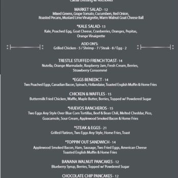 The Trestle - Entrees - Cocktail Bars Near Me - Astoria, New York The Trestle - Entrees - Cocktail Bars Near Me - Astoria, New York