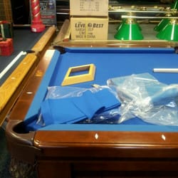 Cue & Cushion - Picking out the cloth for my new table.  This one is called Euro Blue.