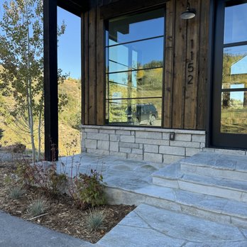 Elevate Scapes and Stone - Gorgeous Entry upgraded from concrete to Silver Quarts. - Landscaping Near Me - Edwards, Colorado