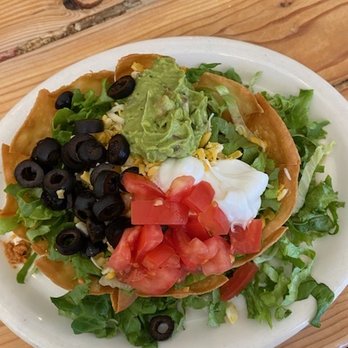 Peppers Mexicali Cafe - Shredded chicken tostada - Mexican Near Me - Pacific Grove, California