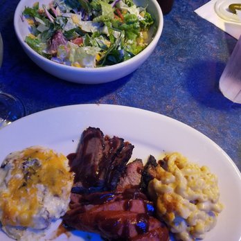 Bone Daddy's - brisket salad and 2 meat platter - Barbeque Near Me - Arlington, Texas Bone Daddy's - brisket salad and 2 meat platter - Barbeque Near Me - Arlington, Texas