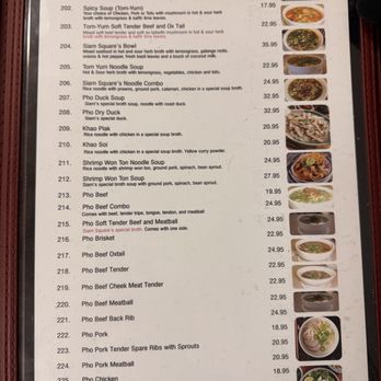 Siam Square - menu - Thai Near Me - Fairbanks, Alaska