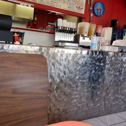 the counter and seating area the counter and seating area