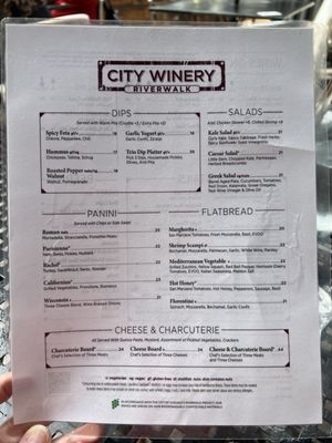 Menu photo 2 City Winery Chicago Riverwalk Chicago, IL Menu photo 2 City Winery Chicago Riverwalk Chicago, IL