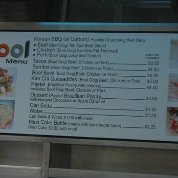 Bool - menu - Food Trucks Near Me