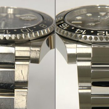 Daniele Watchmaker - Before and after the polishing - Watch Repair Near Me - Greenwich, Connecticut