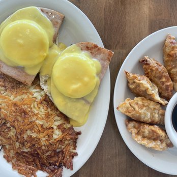 Tops Cafe - Egg Benedict, Fried Dumplings. - Breakfast & Brunch Near Me - Dallas, Texas Tops Cafe - Egg Benedict, Fried Dumplings. - Breakfast & Brunch Near Me - Dallas, Texas