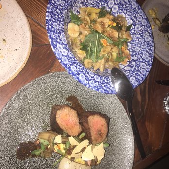 Campfire - Wagyu beef and mushroom cavatelli entrees - New American Near Me - Carlsbad, California Campfire - Wagyu beef and mushroom cavatelli entrees - New American Near Me - Carlsbad, California