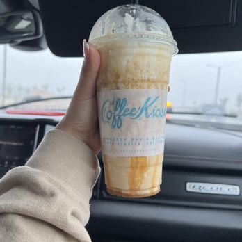 Coffee Kiosk - Blended carmelatto with cold foam and whip cream. - Coffee & Tea Near Me - Santa Clarita, California Coffee Kiosk - Blended carmelatto with cold foam and whip cream. - Coffee & Tea Near Me - Santa Clarita, California