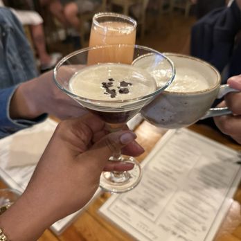 Honey Salt - Cheers--espresso martini, blood orange mimosa, and an Irish coffee. - New American Near Me - Las Vegas, Nevada Honey Salt - Cheers--espresso martini, blood orange mimosa, and an Irish coffee. - New American Near Me - Las Vegas, Nevada